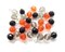 Halloween Bead Dangle Charms with Orange & Black Fire-Polished Beads, 10 pcs, Adorabilities